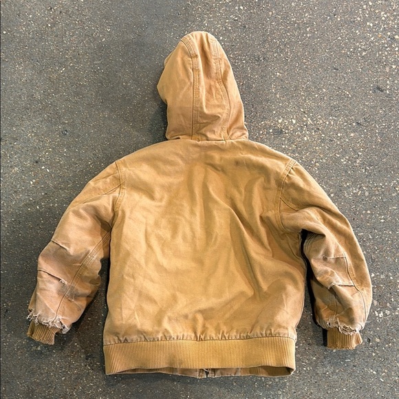 Kids Tan Hooded Jacket - Picture 2 of 5